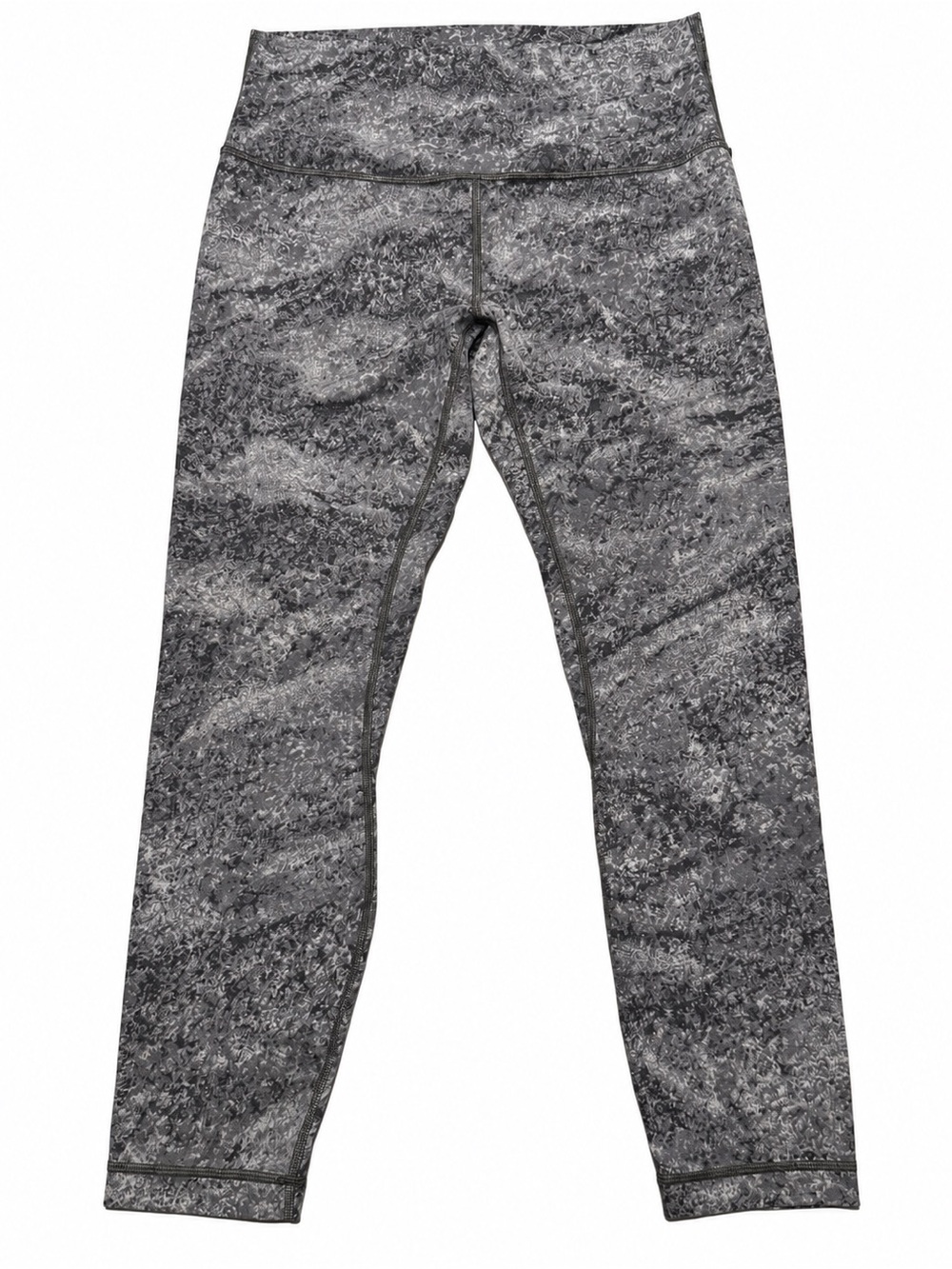 Lululemon Align Pant II 25” Gray Black Print Leggings Size 10